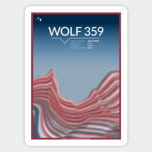 Wolf 359 Space Poster Sticker